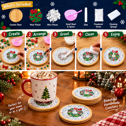 🎄Christmas DIY Mosaic Coaster Kit