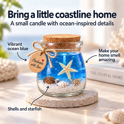 🪸 Ocean Serenity Candle 🐚 | Coastal-Inspired Decorative Candle