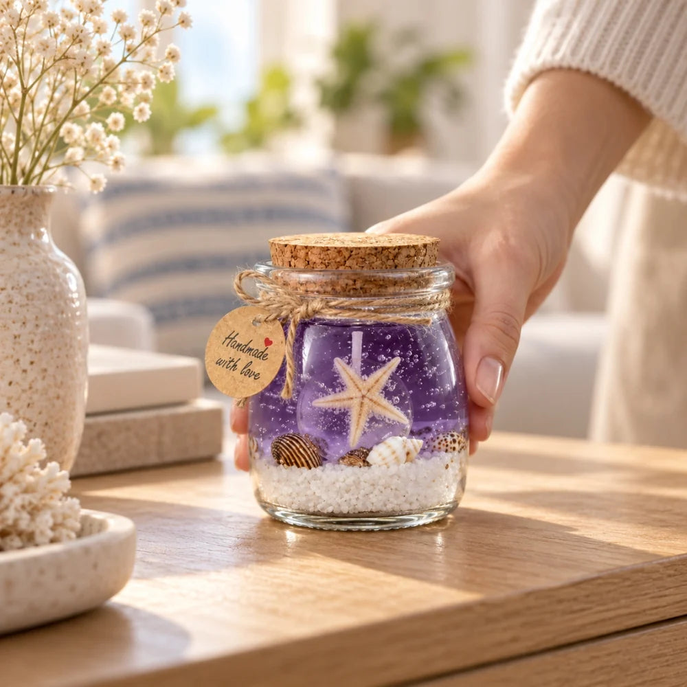 🪸 Ocean Serenity Candle 🐚 | Coastal-Inspired Decorative Candle