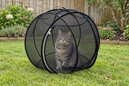🐈 Indoor Outdoor Cat Haven – Lightweight Pop-Up Mesh Enclosure