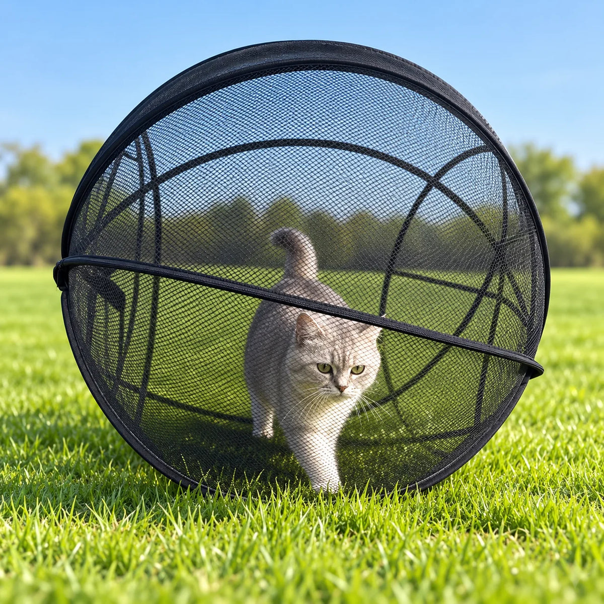 🐱🌿Pop Up cat Playpen -Portable Qutdoor cat Enclosure with Breathable Mesh