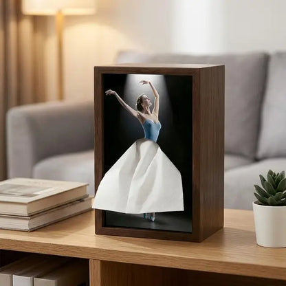 🩰Ballet Dancer Wooden Tissue Box Holder✨