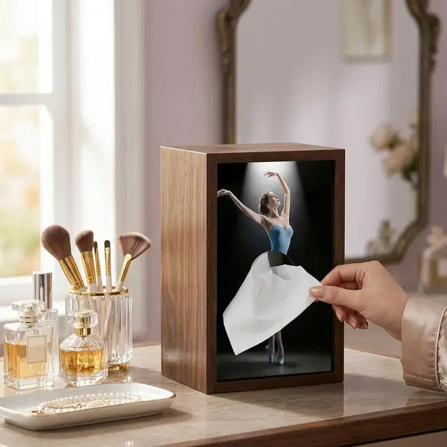 🩰Ballet Dancer Wooden Tissue Box Holder✨