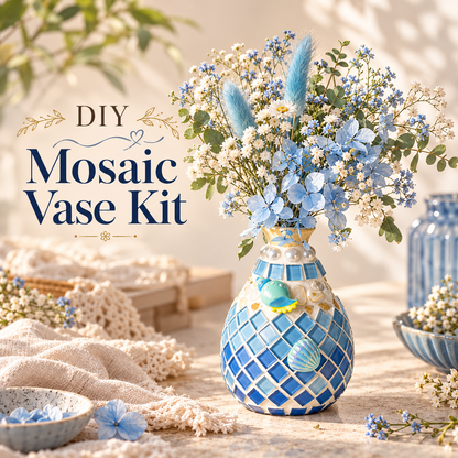 🎨 DIY Mosaic Vase Kit – Create Your Own Colorful Handmade Vase