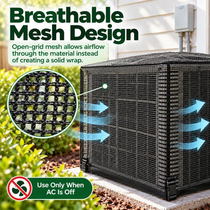 ❄️ Heavy-Duty Mesh AC Cover — Reliable Outdoor Protection in Every Season