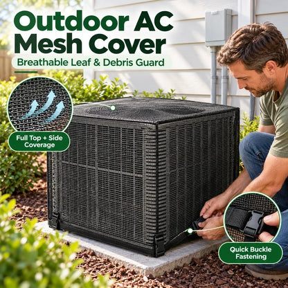 ❄️ Heavy-Duty Mesh AC Cover — Reliable Outdoor Protection in Every Season