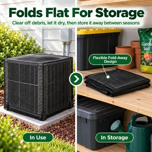 ❄️ Heavy-Duty Mesh AC Cover — Reliable Outdoor Protection in Every Season