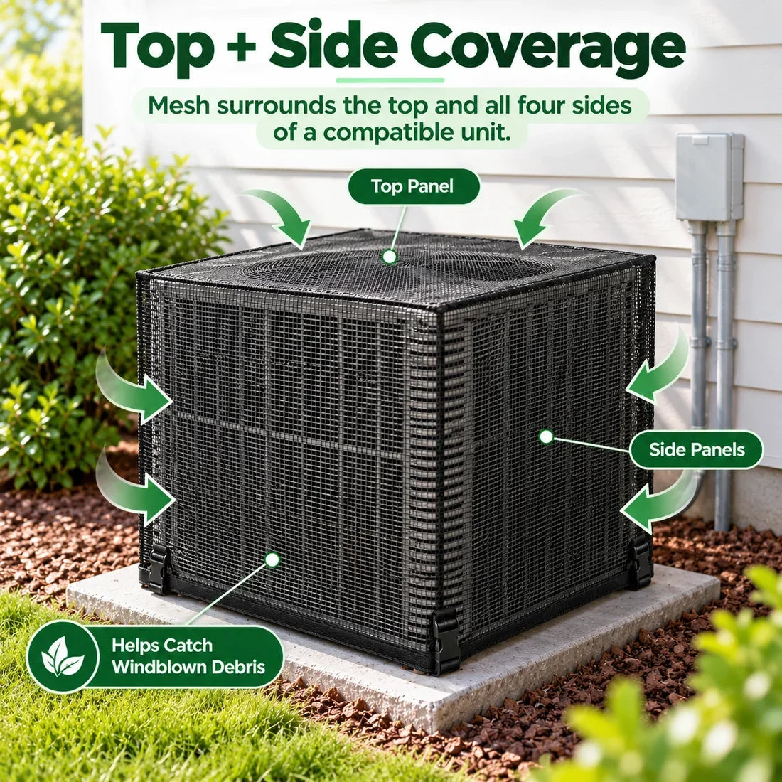 ❄️ Heavy-Duty Mesh AC Cover — Reliable Outdoor Protection in Every Season