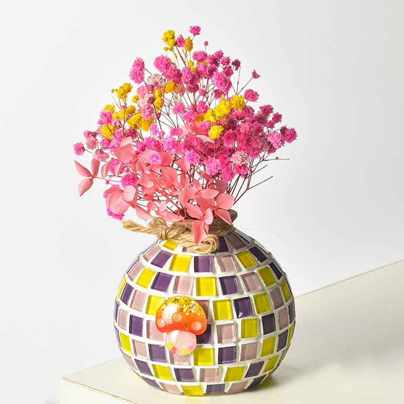 🎨 DIY Mosaic Vase Kit – Create Your Own Colorful Handmade Vase