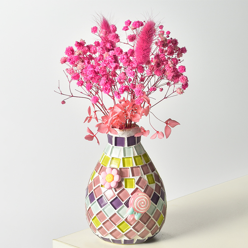 🎨 DIY Mosaic Vase Kit – Create Your Own Colorful Handmade Vase