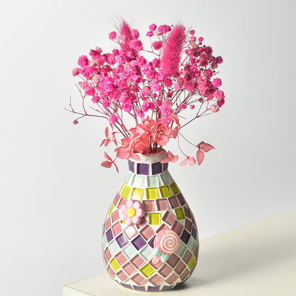 🎨 DIY Mosaic Vase Kit – Create Your Own Colorful Handmade Vase