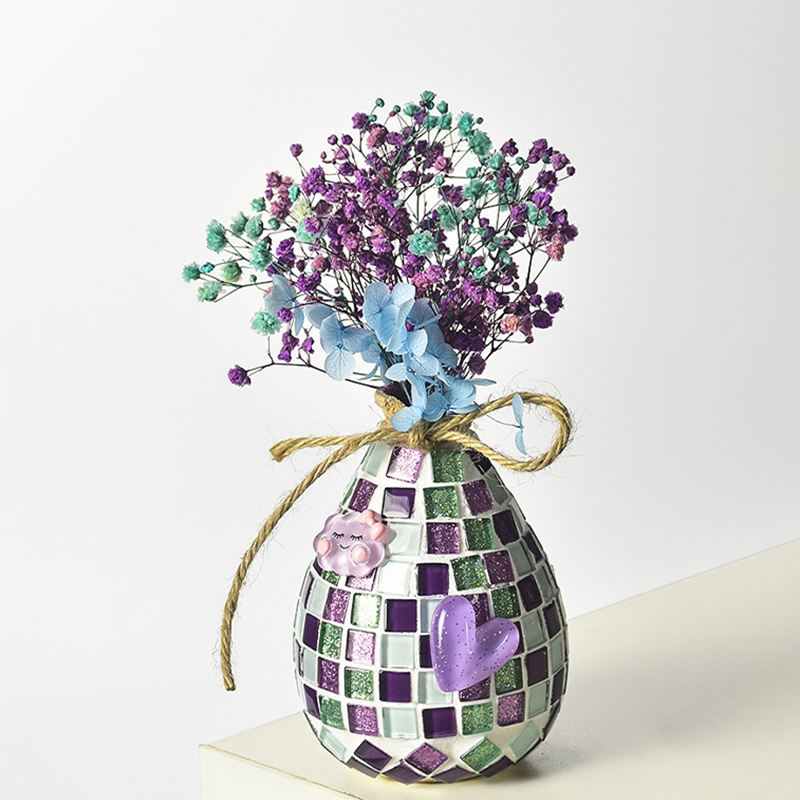 🎨 DIY Mosaic Vase Kit – Create Your Own Colorful Handmade Vase