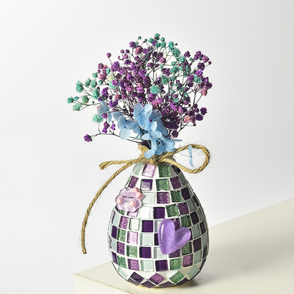 🎨 DIY Mosaic Vase Kit – Create Your Own Colorful Handmade Vase