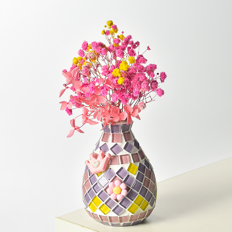 🎨 DIY Mosaic Vase Kit – Create Your Own Colorful Handmade Vase