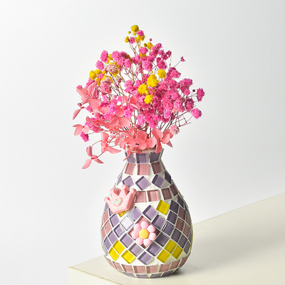 🎨 DIY Mosaic Vase Kit – Create Your Own Colorful Handmade Vase