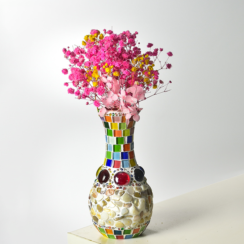 🎨 DIY Mosaic Vase Kit – Create Your Own Colorful Handmade Vase