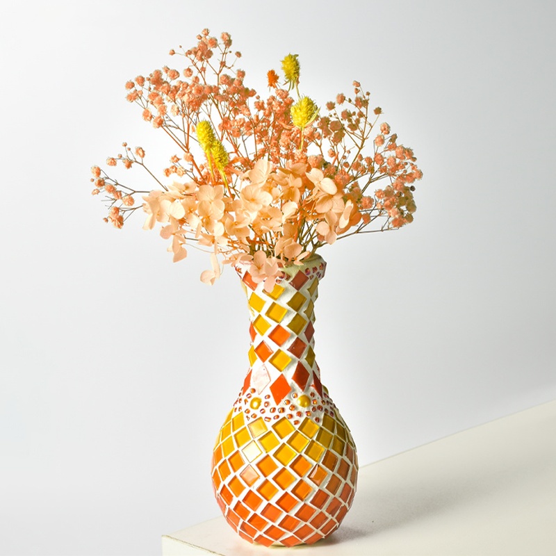 🎨 DIY Mosaic Vase Kit – Create Your Own Colorful Handmade Vase