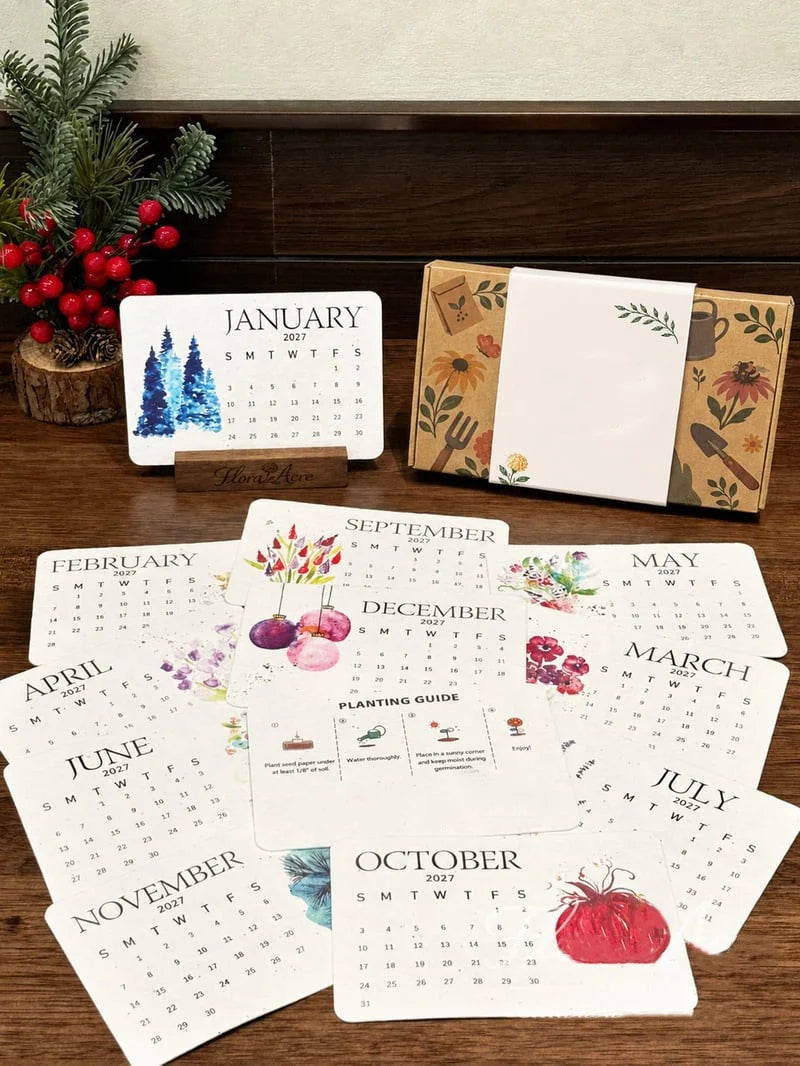 ✨🏆Early Holiday Sale 49% Off 🌱 Eco-Friendly Plantable “Timeless” Seed Calendar 2027