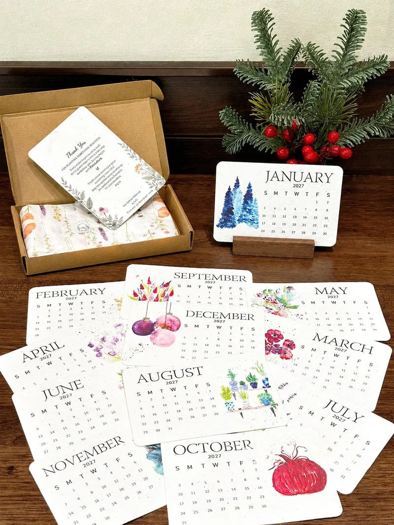 ✨🏆Early Holiday Sale 49% Off 🌱 Eco-Friendly Plantable “Timeless” Seed Calendar 2027
