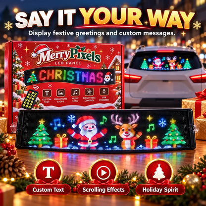 🎅🚘 Christmas Rear Window LED Screen — Festive Designs at Your Fingertips