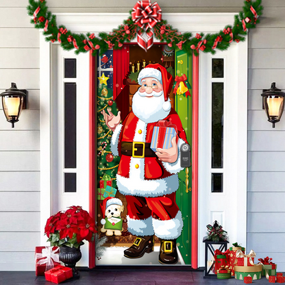 🎄🎅 Christmas Door Cover – Instant Holiday Cheer!
