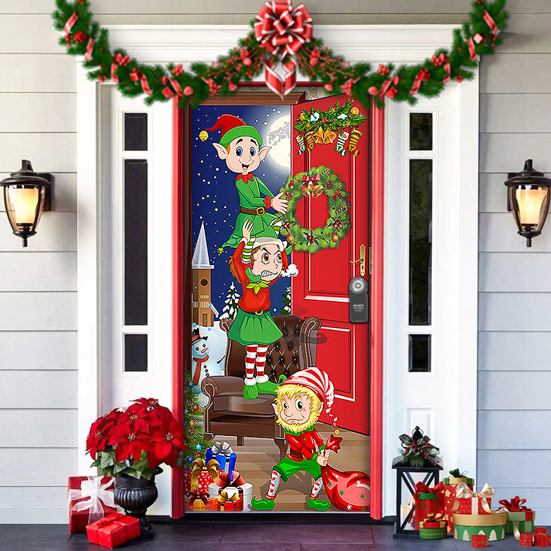 🎄🎅 Christmas Door Cover – Instant Holiday Cheer!