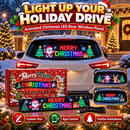 🎅🚘 Christmas Rear Window LED Screen — Festive Designs at Your Fingertips
