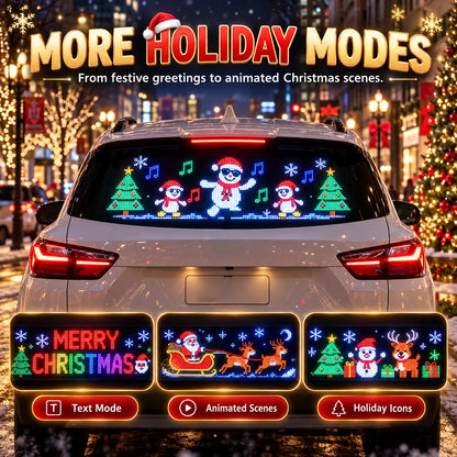 🎅🚘 Christmas Rear Window LED Screen — Festive Designs at Your Fingertips