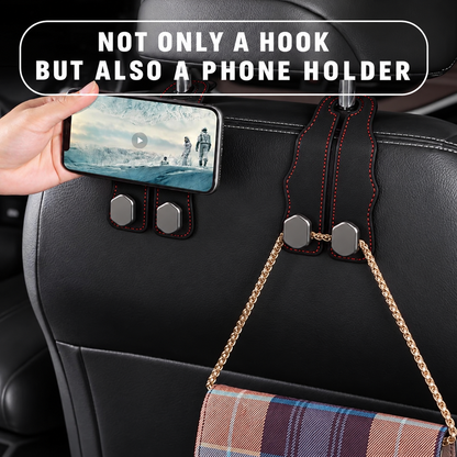Suede Leather Car Seat Hook