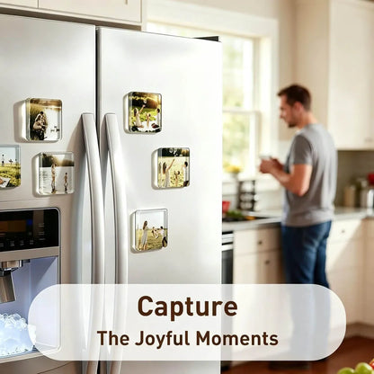 Acrylic DIY Square Fridge Magnets - Photo Frames for Crafts, Kitchen, Home Decor Use