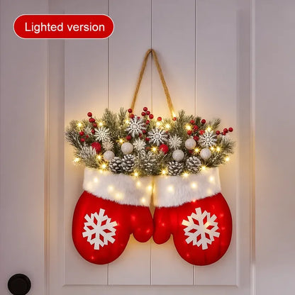 🎅 Flashing Christmas Glove Wreath · Create a warm and cosy Christmas atmosphere