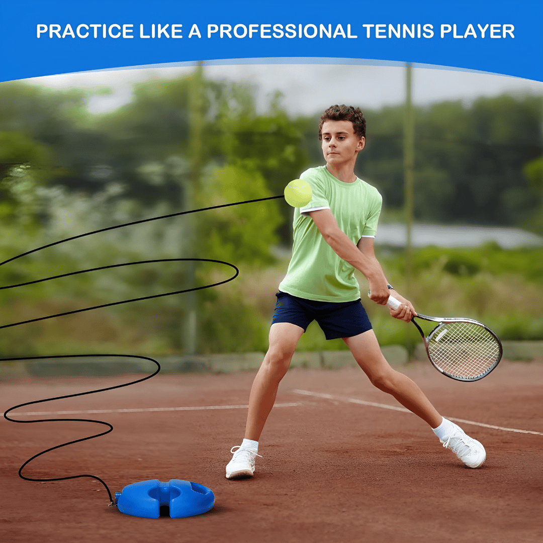 Portable Solo Tennis Trainer for Home & Backyard Practice