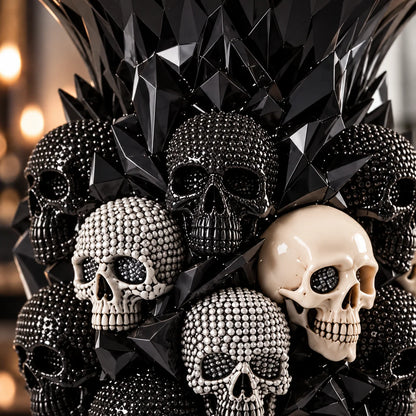 💀🐦‍⬛ Crystal Skull Vase – Where Darkness Meets Elegance ✨