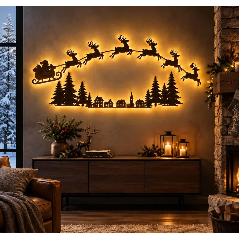 🎄🌟 Christmas LED Wall Décor — Light Up Your Holiday Magic!