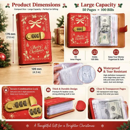 💰 A6 Savings Binder with Password Lock — Keep Your Money Organized & Secure