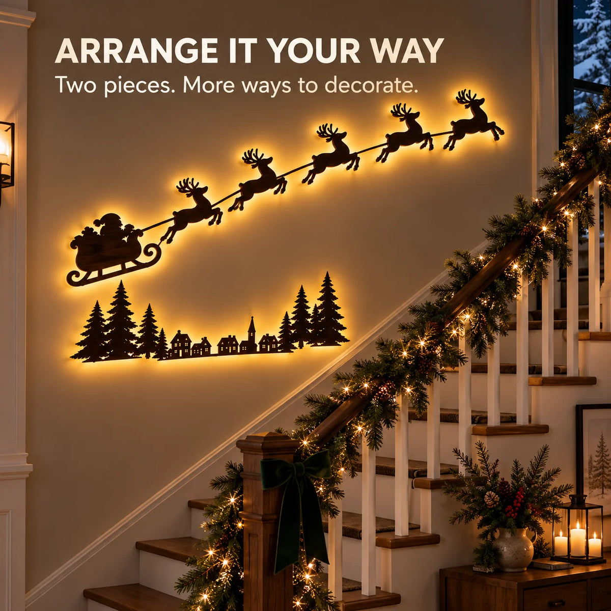 🎄🌟 Christmas LED Wall Décor — Light Up Your Holiday Magic!