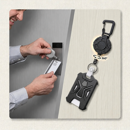 Retractable Badge Holder with Carabiner Clip