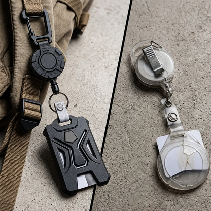 Retractable Badge Holder with Carabiner Clip