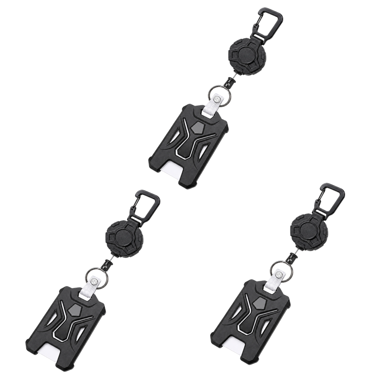 Retractable Badge Holder with Carabiner Clip