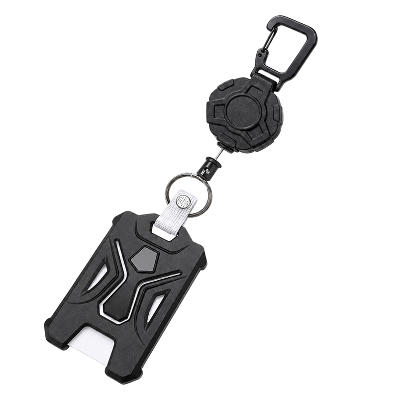 Retractable Badge Holder with Carabiner Clip