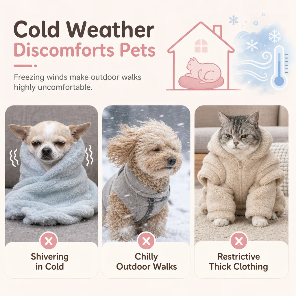 📢📢 50% OFF🐶Cozy Winter Pet Vest – Soft Plush with Adorable Bear Embroidery