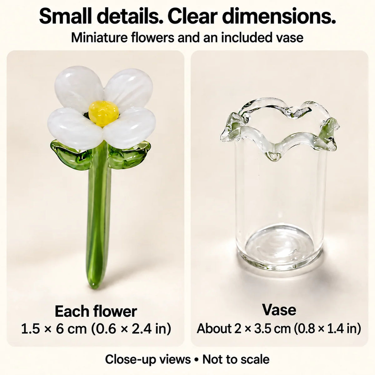 ⏰ Last Day 60% Off 🌸 Mini Glass Flower Bouquet