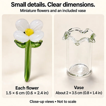 ⏰ Last Day 60% Off 🌸 Mini Glass Flower Bouquet