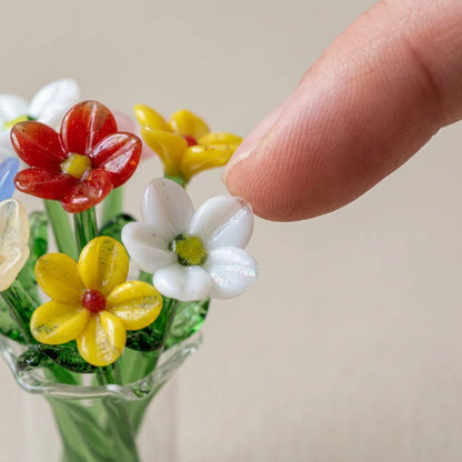 ⏰ Last Day 60% Off 🌸 Mini Glass Flower Bouquet