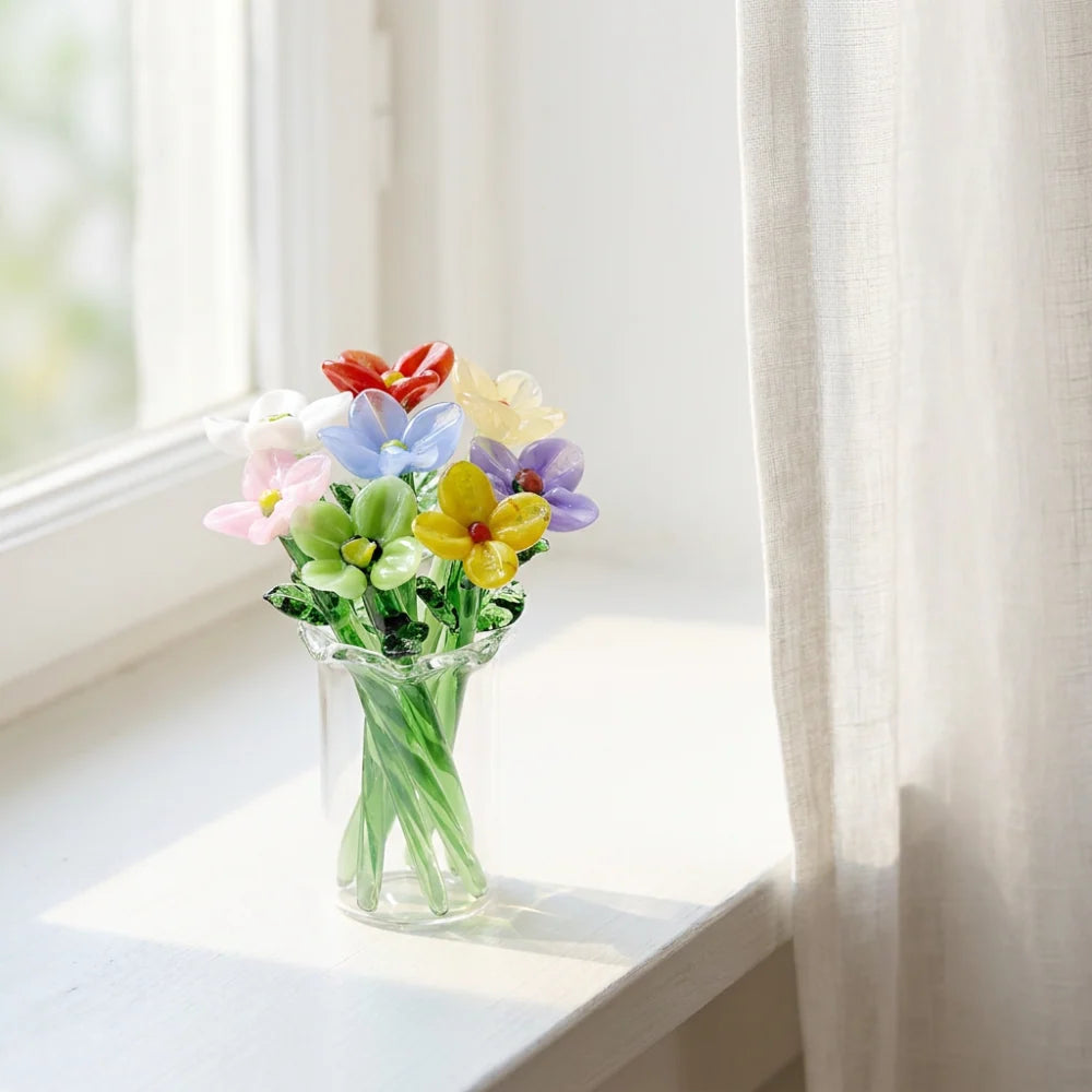 ⏰ Last Day 60% Off 🌸 Mini Glass Flower Bouquet