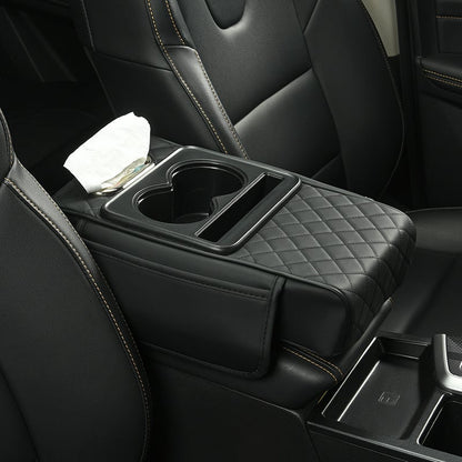 🚗 Multifunctional PU Leather Car Armrest Box Mat
