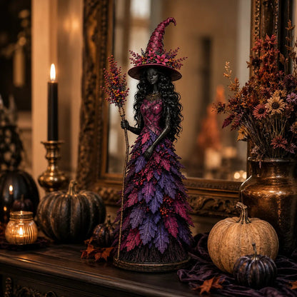 💥 49% OFF - 🧙 Enchanted Gothic Autumn Witch Figurine