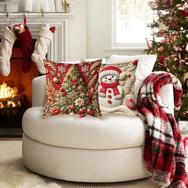 🎅 Christmas Best Seller❤️ Festive Red Pillow Cover — Add Holiday Cheer to Your Home