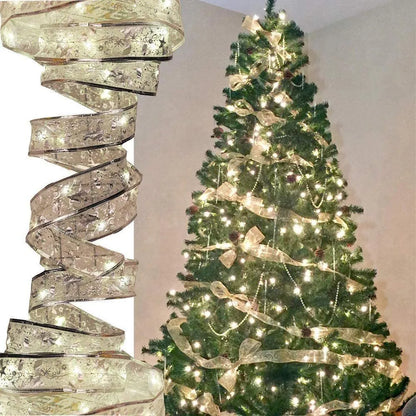 🔥🎄 Christmas Ribbon Lights — Festive & Sparkling Holiday Decoration