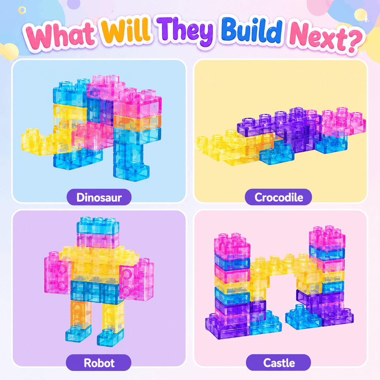 Squishy Building Blocks 40PCS Stress Relief Set